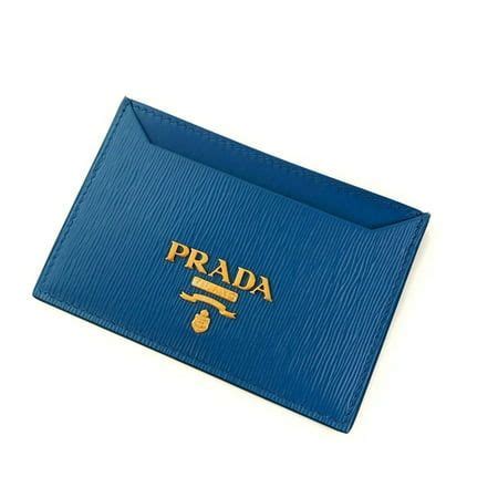 prada card holder vitello move blue